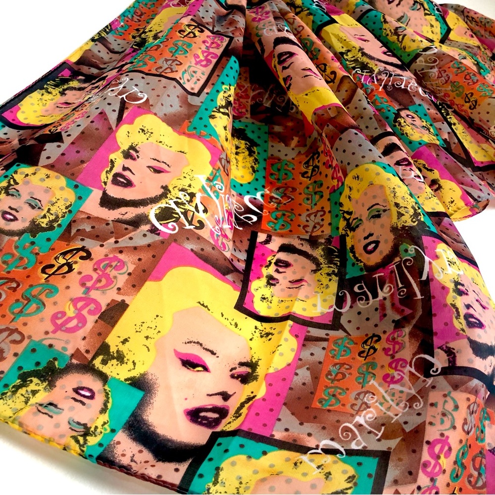 Pop Art Large Rectangular Marilyn Monroe Scarf.